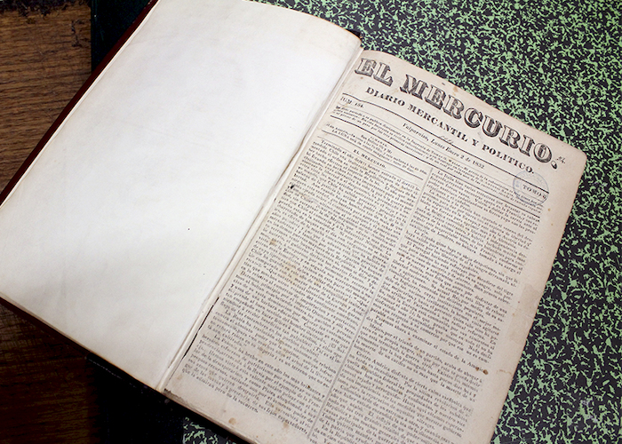 Este es el primer número de El Mercurio de Valparaíso.