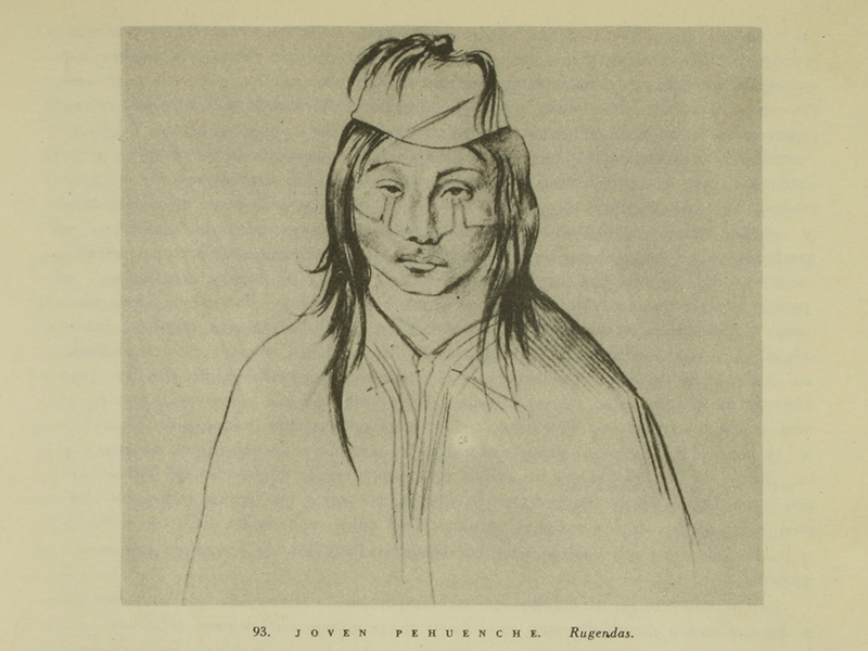 2. Mauricio Rugendas. Joven pehuenche, hacia 1840.