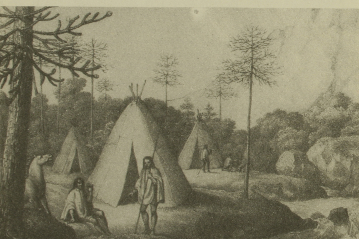 3. Eduard Poeppig. Campamento pehuenche, hacia 1840.