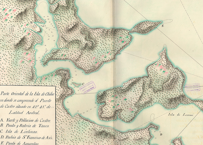 3. Parte oriental de la Isla de Chiloé, hacia 1770.