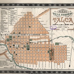 9. Plano de la ciudad de Talca, año 1895.