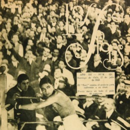 2. "El Tani" en el ring a punto de empezar una pelea. Portada Los Sports de 1925.