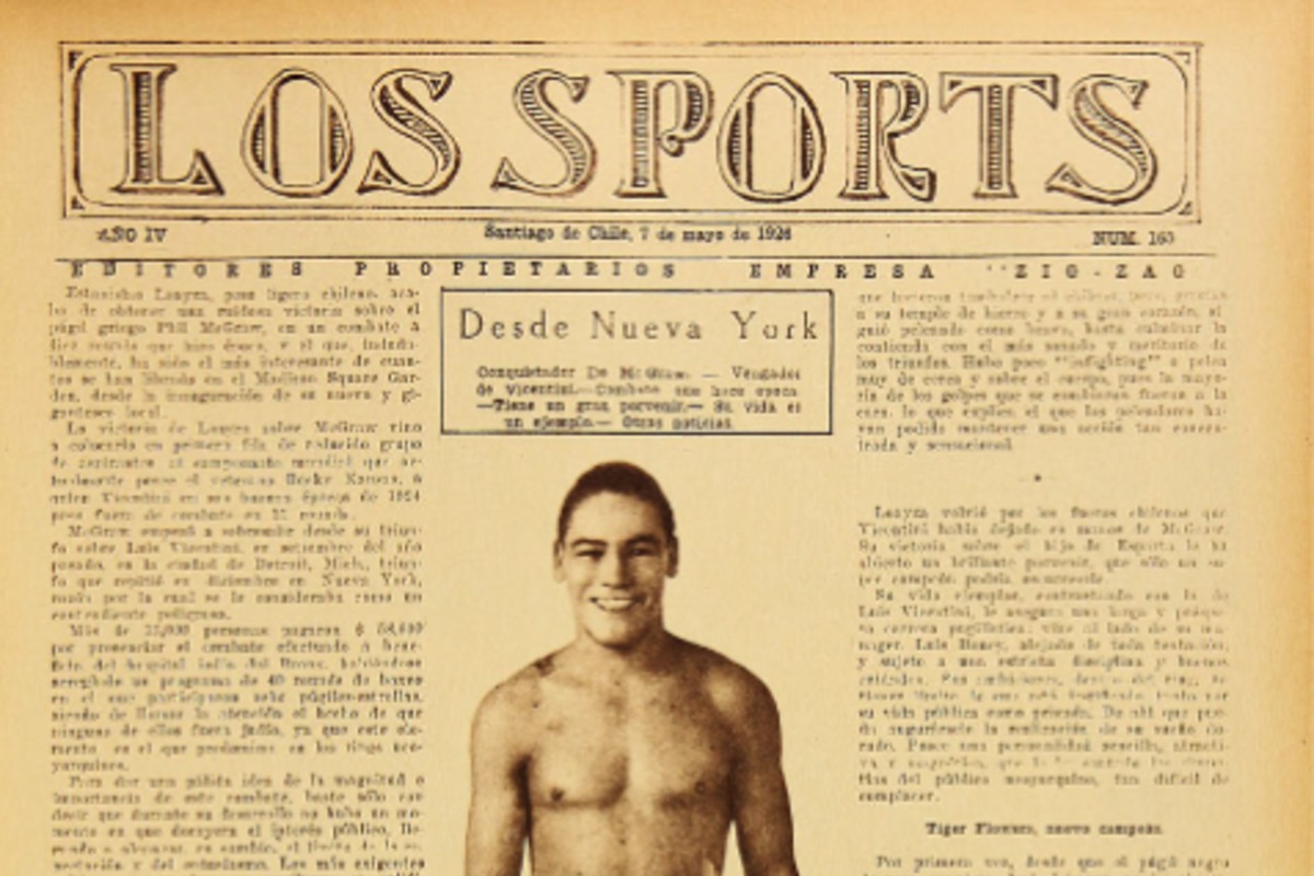 "El Tani" en 1927 en la portada de la revista "Los Sports".