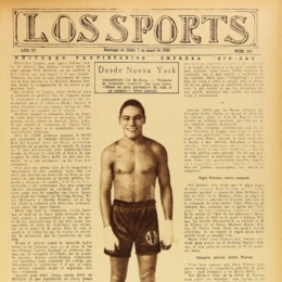 "El Tani" en 1927 en la portada de la revista "Los Sports".