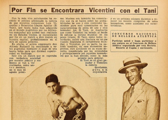 10. Noticia sobre el enfrentamiento entre "El Tani", a la derecha", y Vicentini.