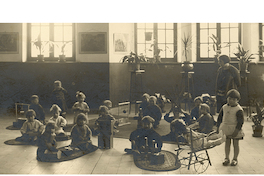 Jardín infantil de la Escuela nº 1 de Niñas, hacia 1905.