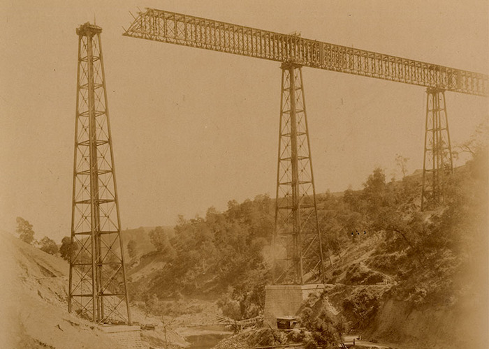 4. Viaducto del Río Malleco en construcción, ca. 1890.