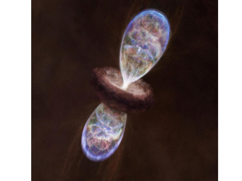 3. Ilustración de una protoestrella en la nube oscura infrarroja MM3.
