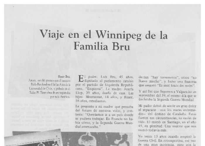 Viaje en el Winnipeg de la familia Bru