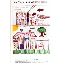 Dibujo de Pablo sobre Chile, 14 años, mayo de 1989.