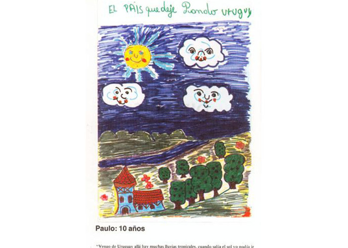 Dibujo de Paulo sobre Uruguay, 10 años, abril de 1989.