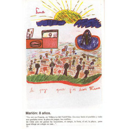 Dibujo de Marión sobre Francia, 8 años, abril de 1989.