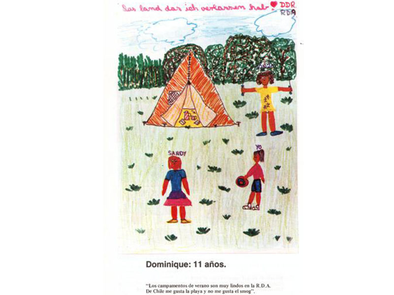 Dibujo de Dominique sobre Alemania, 11 años, mayo de 1989.