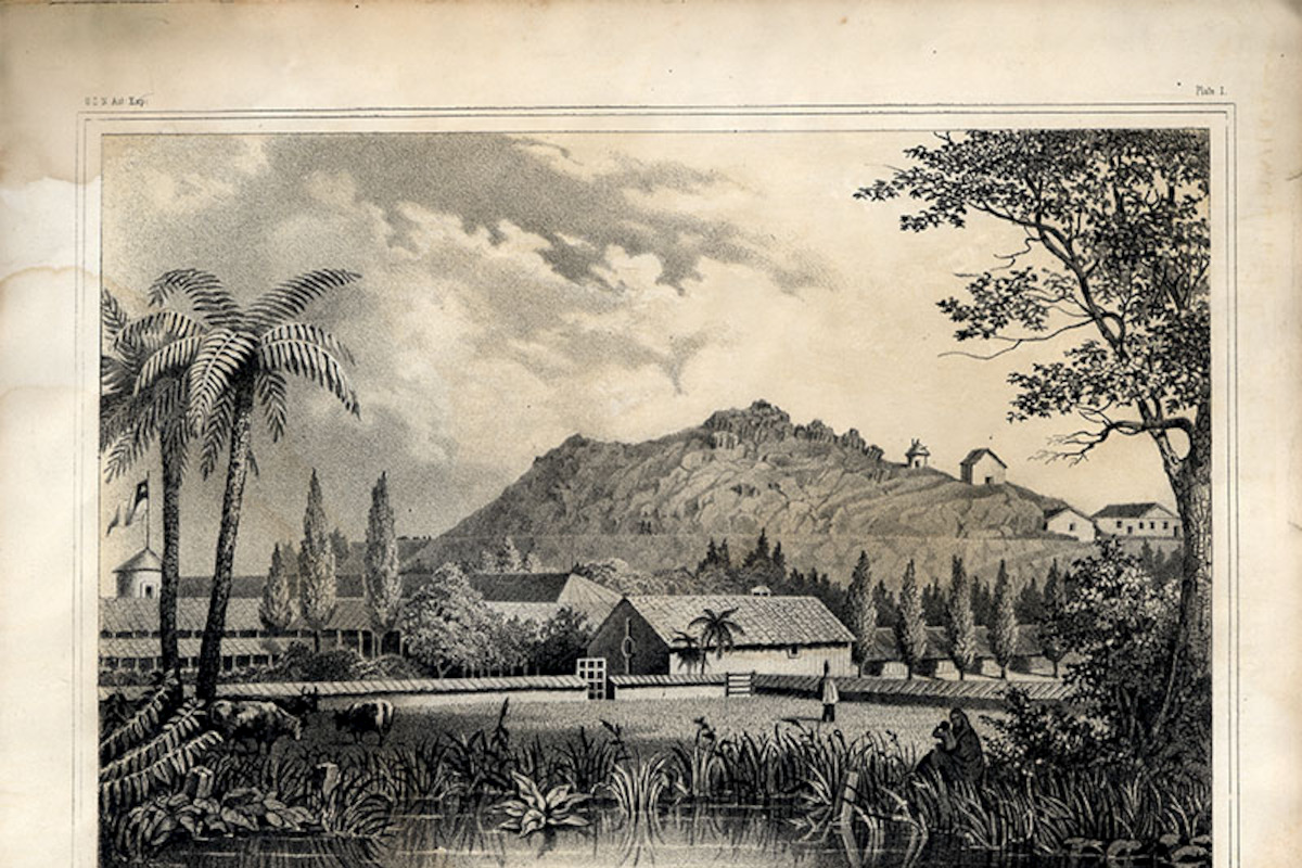3. Cerro Santa Lucía hacia 1850.