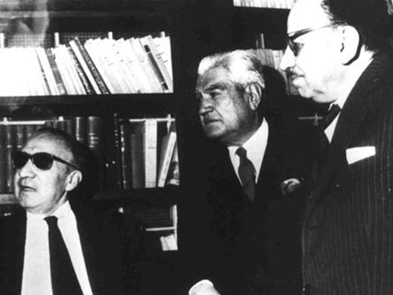 5. Manuel Rojas junto a Carlos Droguett y Enrique Espinoza.
