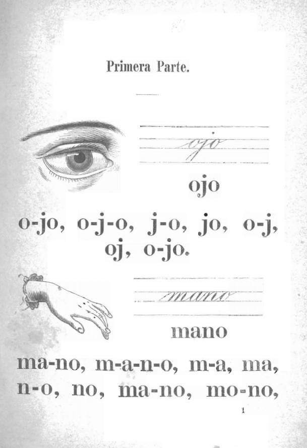 1. Silabario "El Ojo", de Claudio Matte (1884).