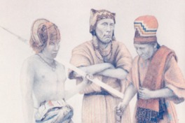 1. Personajes de las fases El Laucho, Faldas del Morro y Alto Ramírez. Dibujo de José Pérez de Arce.