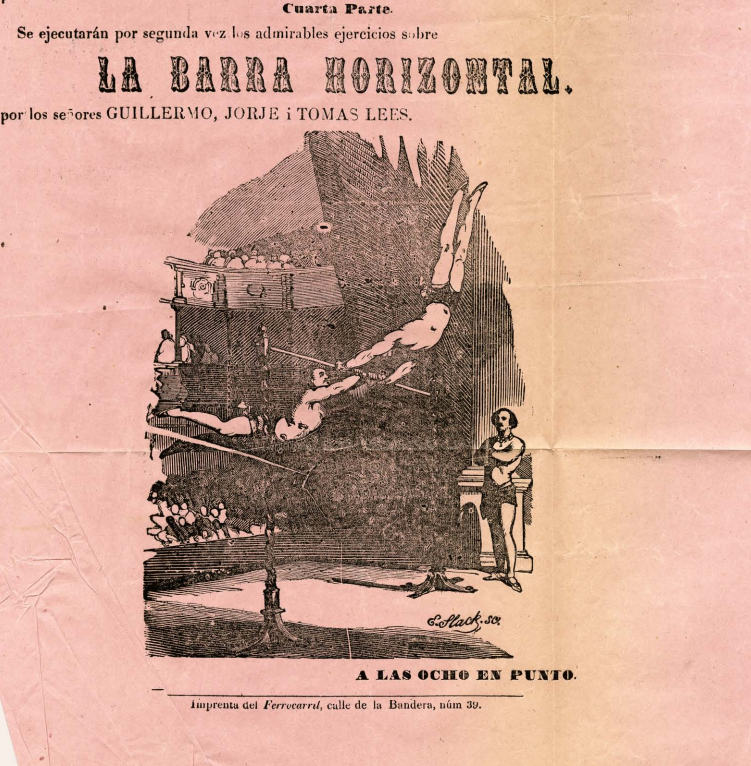 5. Acto La Barra Horizontal, Compañía de los célebres Hermanos Lees, 1862.