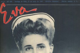Portada revista Eva, 1949. Al interior la revista informa sobre ceremonia de graduación de enfermeras universitarias