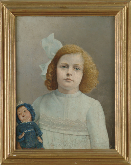 8. Niña y muñeca, de Desiderio Chassin Truibert.