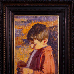 13. Niño comiendo uvas, de Benito Rebolledo Correa.