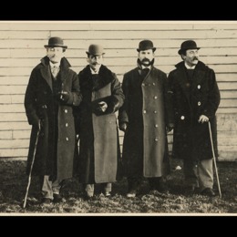 3. El juez Waldo Seguel junto a hombre en Punta Arenas, 1900.
