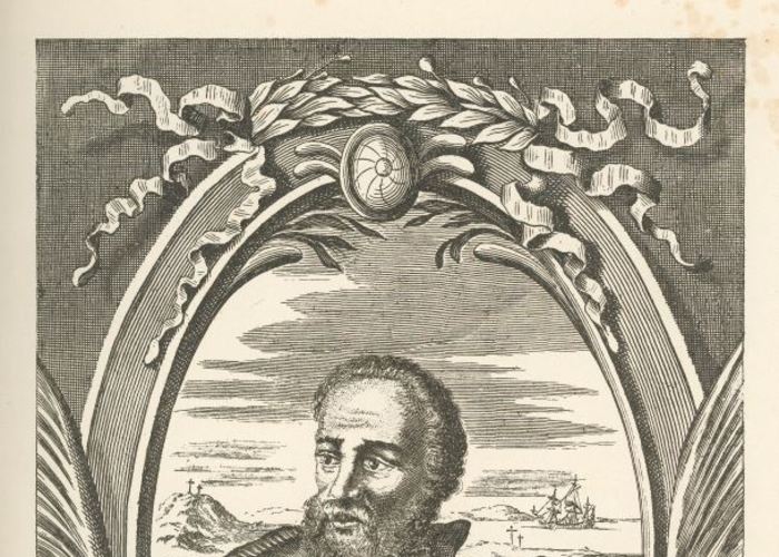 1. Hernando de Magallanes según el grabado en cobre de una obra de Arnoldus Montanus, 1671.