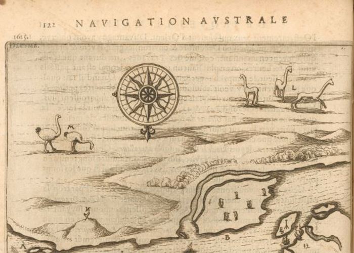 4. Mapa del Estrecho de Magallanes elaborado por la expedición de Schouten y Le Maire, 1616.