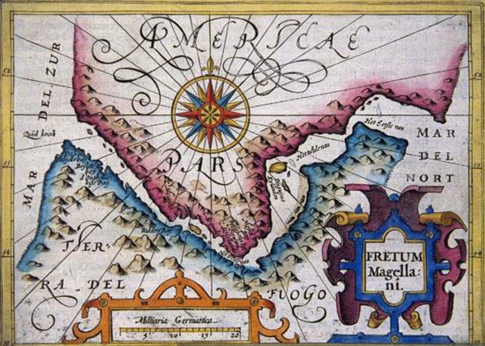 7. Mapa del Estrecho de Magallanes, 1607.