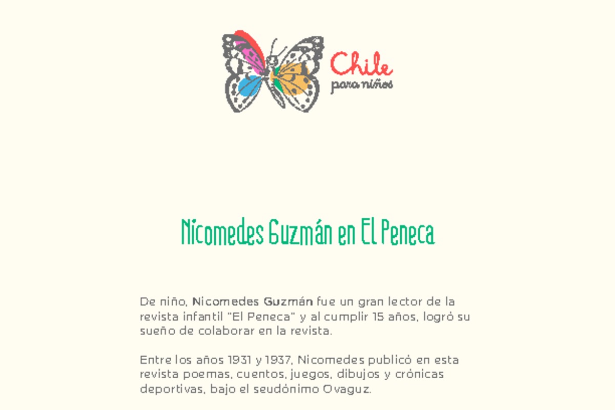 Nicomedes Guzmán en El Peneca