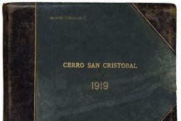 Portada álbum fotográfico Cerro San Cristóbal, 1919.