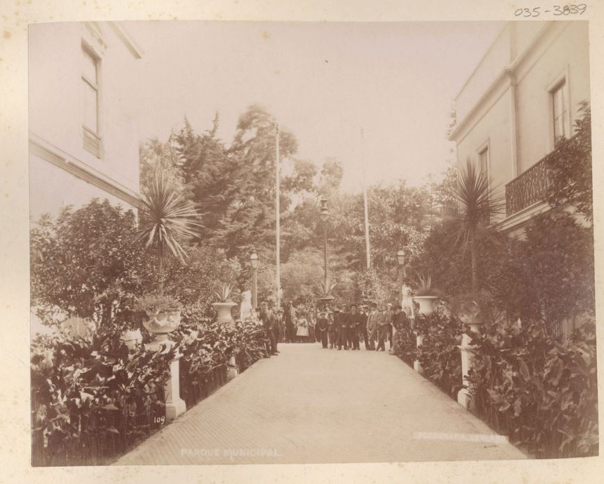 Parque Municipal de Valparaíso, hacia 1880.