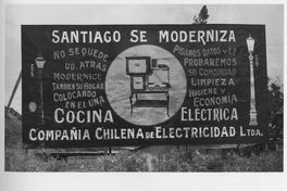 7. Aviso de cocina eléctrica. Cerro San Cristobal, 1925.