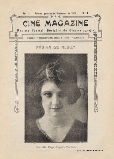 7. La chilena Olga Rogers Morandé en la revista “Cine Magazine”, 1919.