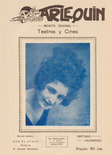  8. La actriz uruguaya María Padín en la revista “Arlequin”, 1922.
