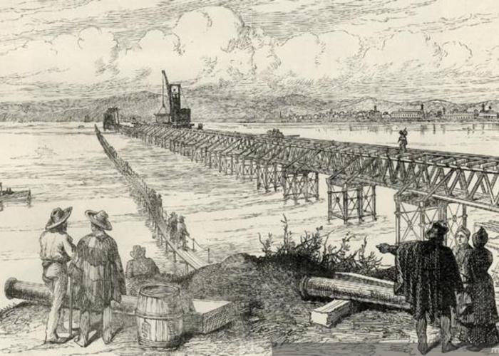 12. Puente Bío-Bío, hacia 1889.