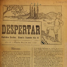 1. "Despertar". Periódico de la Escuela No.11 de Meipilla. Año: alrededor de 1940.