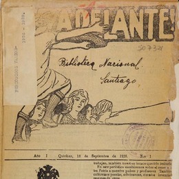 5. "Adelante". Periódico escolar de estudiantes de Quirihue. Año: 1928.