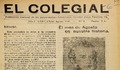 9. "El Colegial". Periódico de estudiantes de Lebu. Año: 1947.