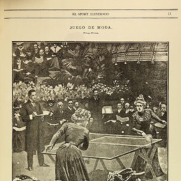13. Jugadoras de ping pong. Año 1902.