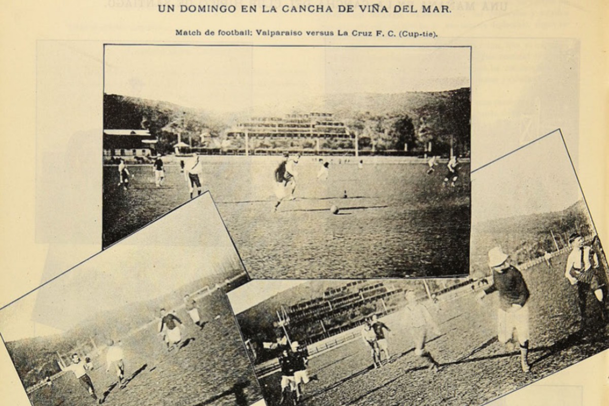 14. Partido de fútbol en Viña del Mar. Año 1902.