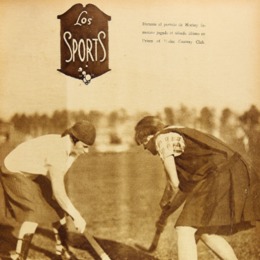 7. Jugadoras de hockey practicando en Santiago. Los Sports, 1928.