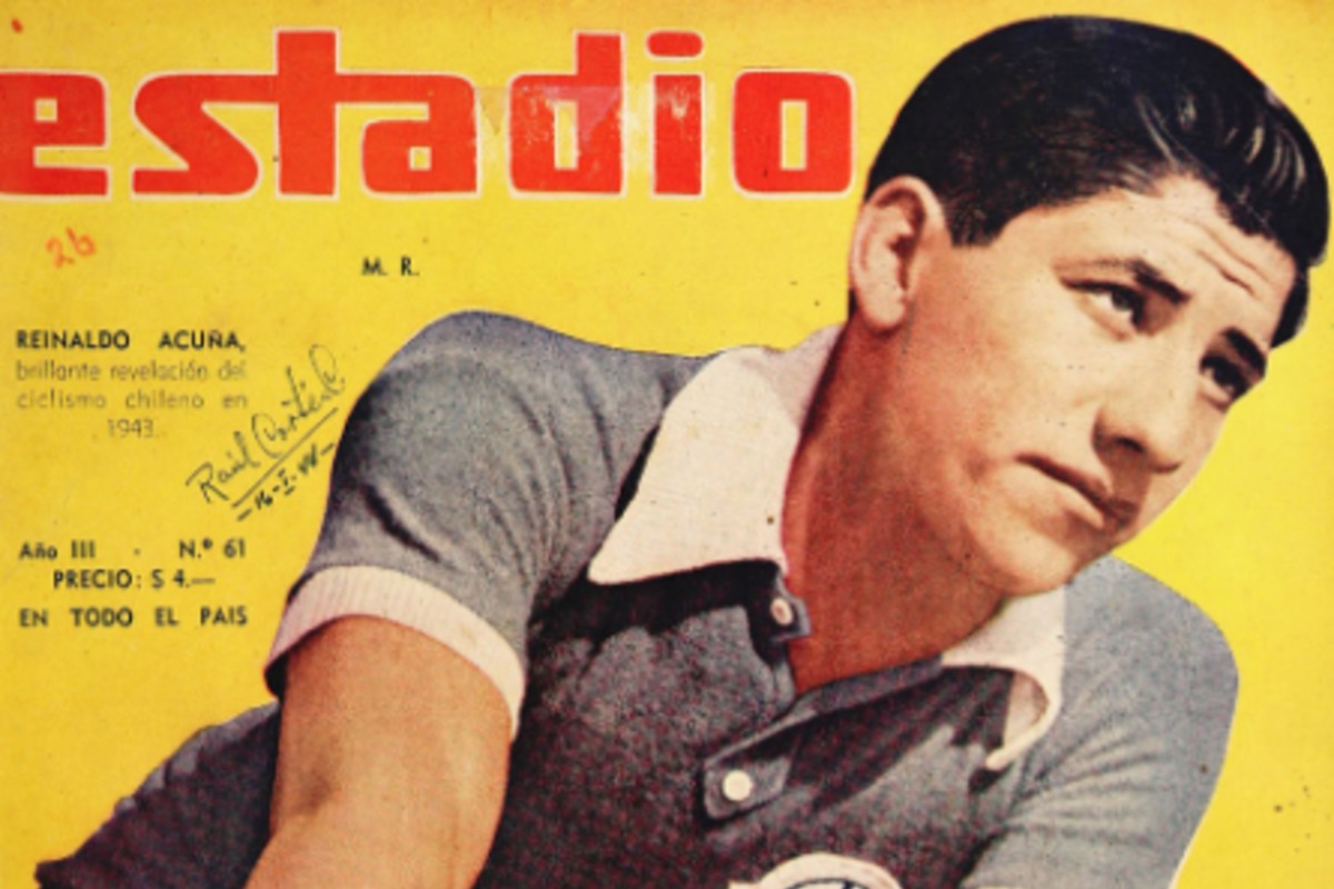 3. Reinaldo Acuña, ciclista. Estadio, 1944.