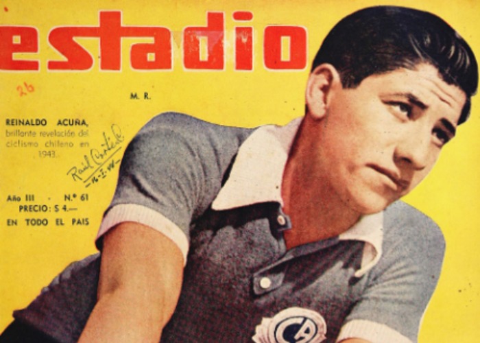3. Reinaldo Acuña, ciclista. Estadio, 1944.