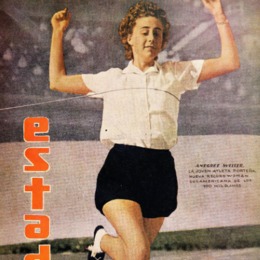 7. Anegret Weller, atleta. Estadio, 1945.