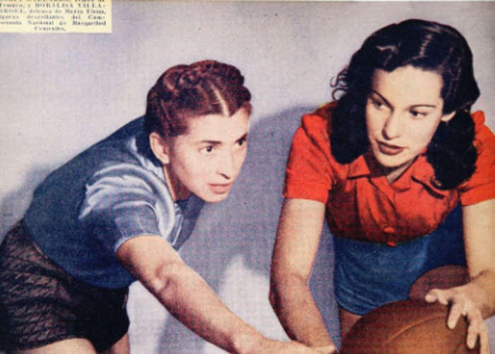 10. Basketbolistas chilenas profesionales. Estadio, 1947.