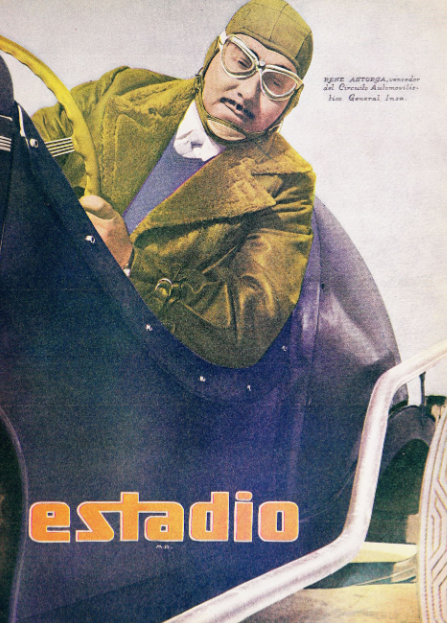 11. René Astorga, automovilista. Estadio, 1947.