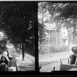 5.  Mr. Reith en auto, con su perro y su hijo, julio 1909. Fotografía de Julio Bertrand Vidal.
