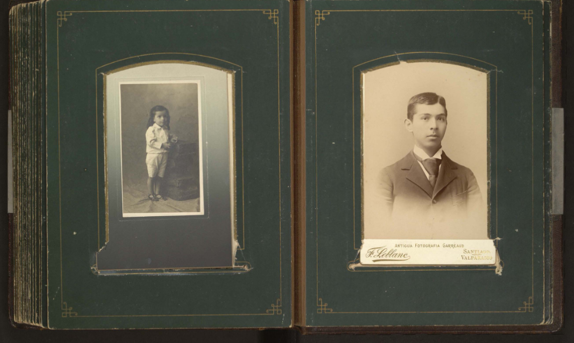 5. Página de álbum carte de visite. Fotografías monocromas.  Fecha: entre 1900 y 1919.