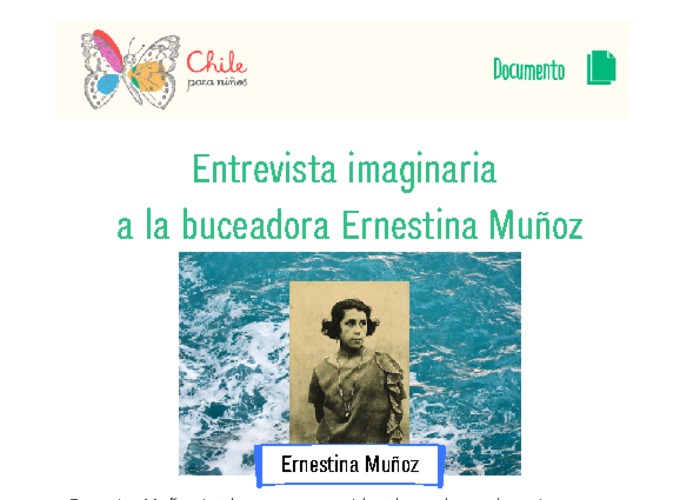 Entrevista imaginaria a Ernestina Muñoz, una buceadora pionera